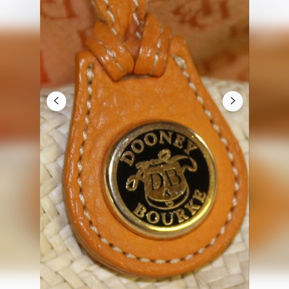 Dooney & Bourke Pebbled Leather trim and Fabric Body Y2K Satchel Purse GUC - Picture 4 of 9